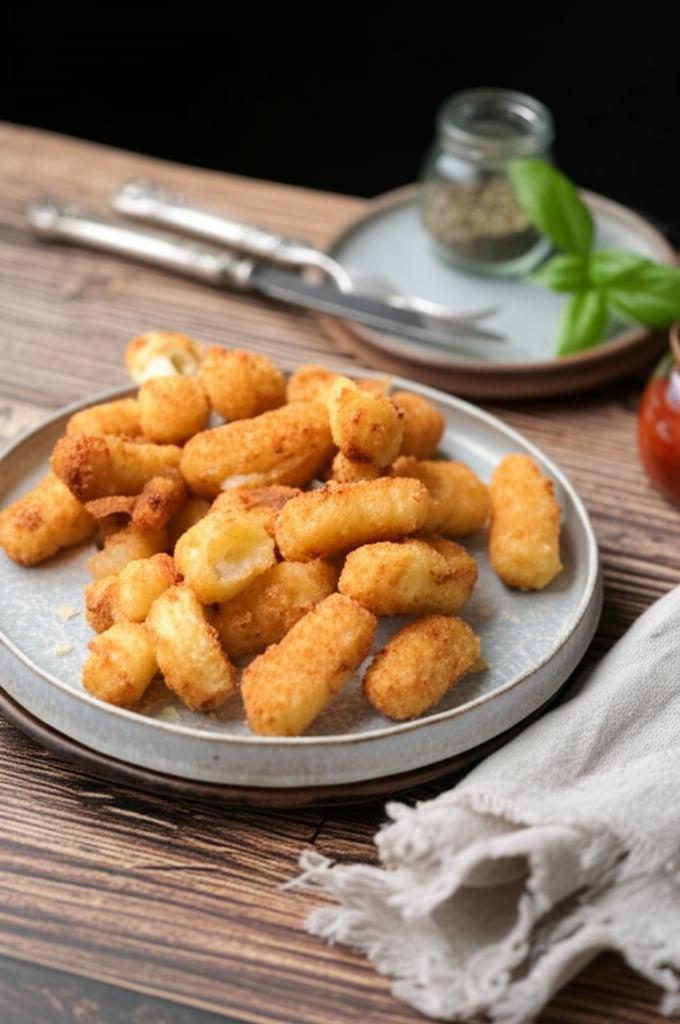 Palitos de mozzarella congelados en freidora de aire