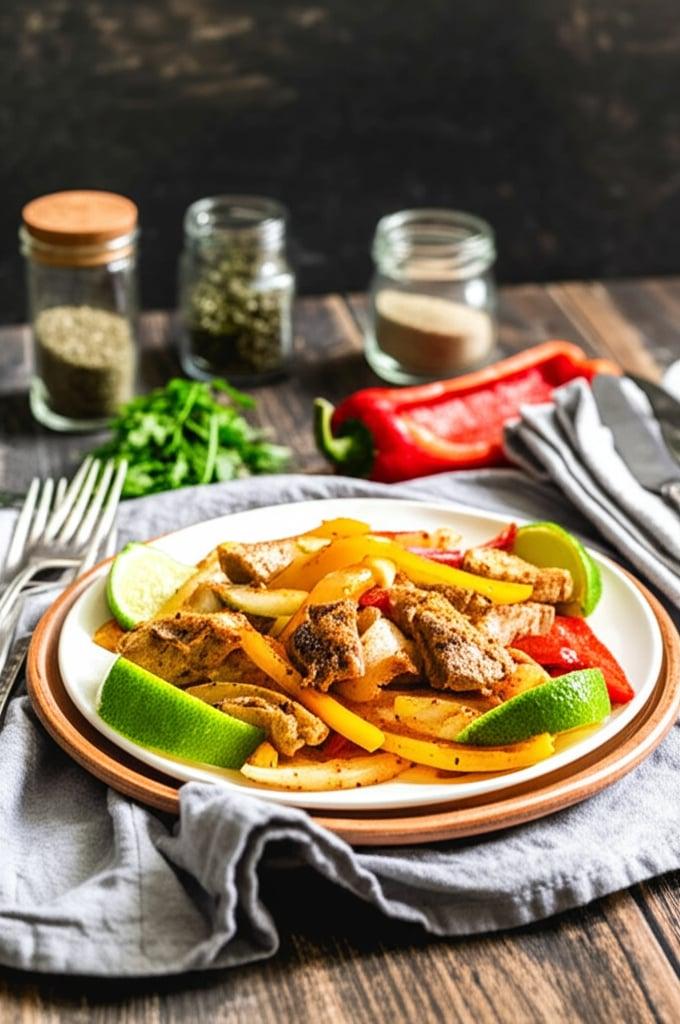 Fajitas di Filetto di Maiale in Friggitrice ad Aria