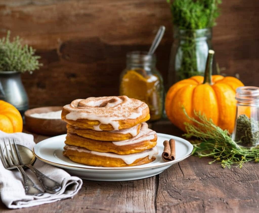 Crullers con especias de pastel de calabaza en freidora de aire