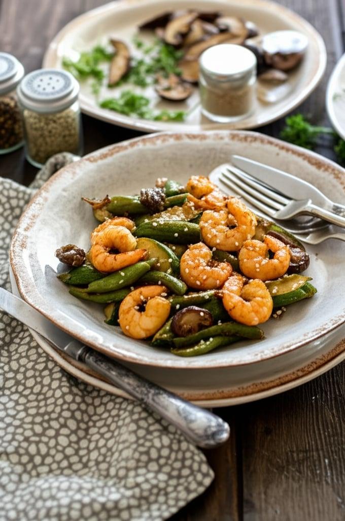 Air Fryer Shrimp Hibachi Dinner