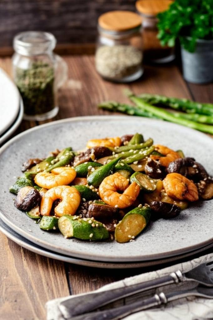 Air Fryer Shrimp Hibachi Dinner