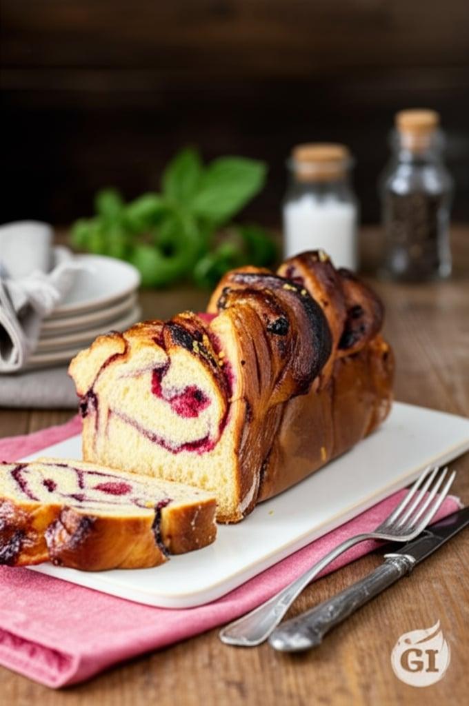Babka al limone e mirtilli