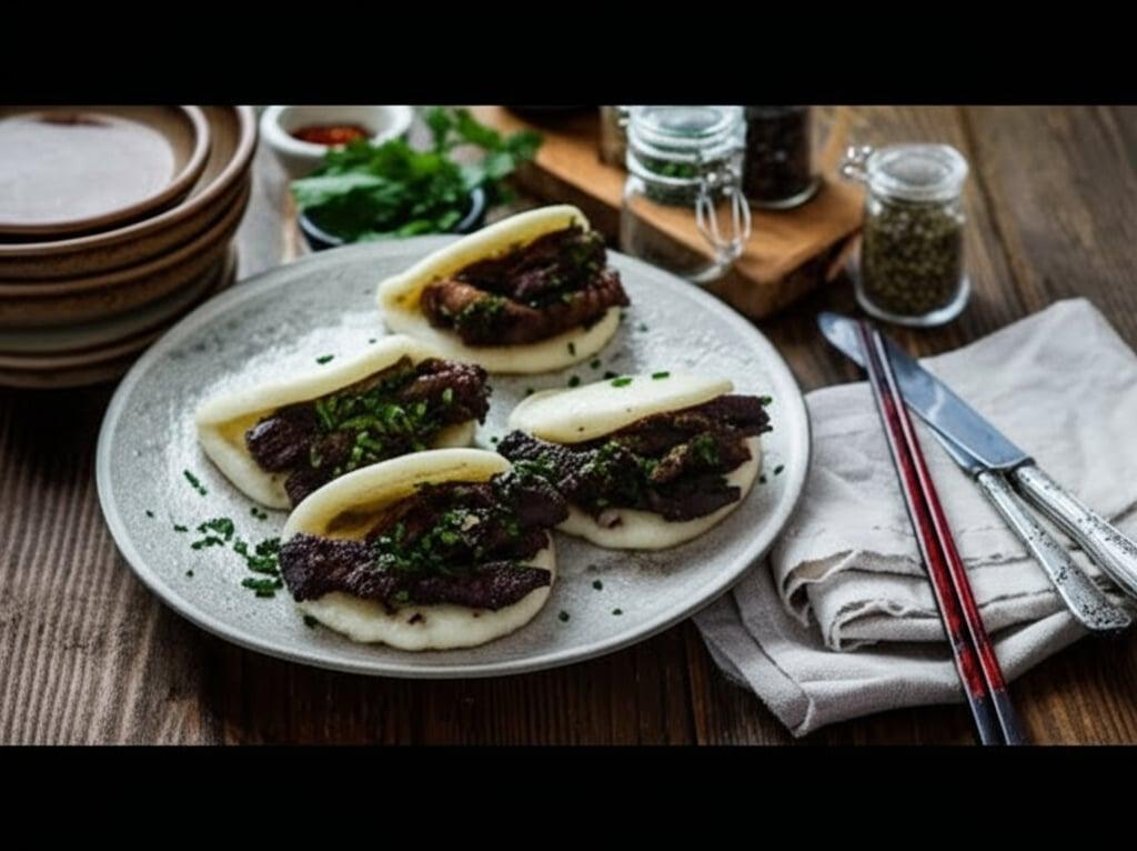 Steamed Bao with Wagyu Ribs