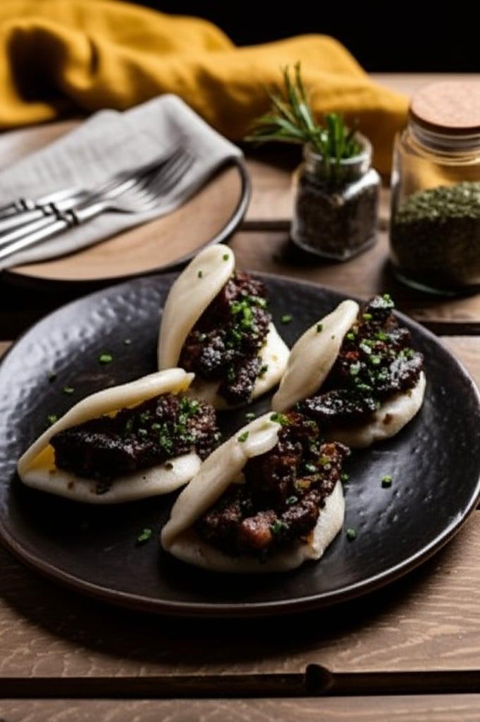 Steamed Bao with Wagyu Ribs
