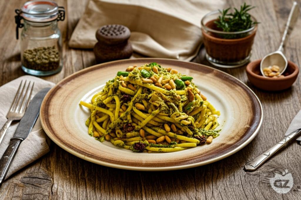 Bucatini with sardines, raisins and pine nuts