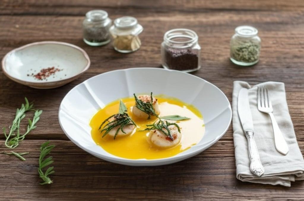 Scallops with Saffron Sauce