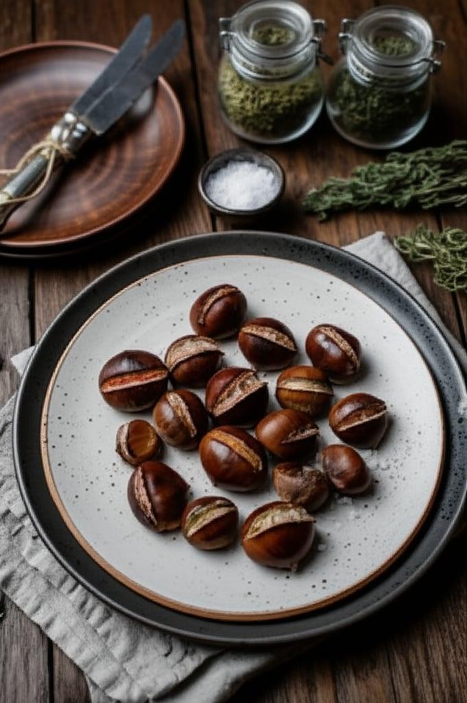 Chestnuts in a pan