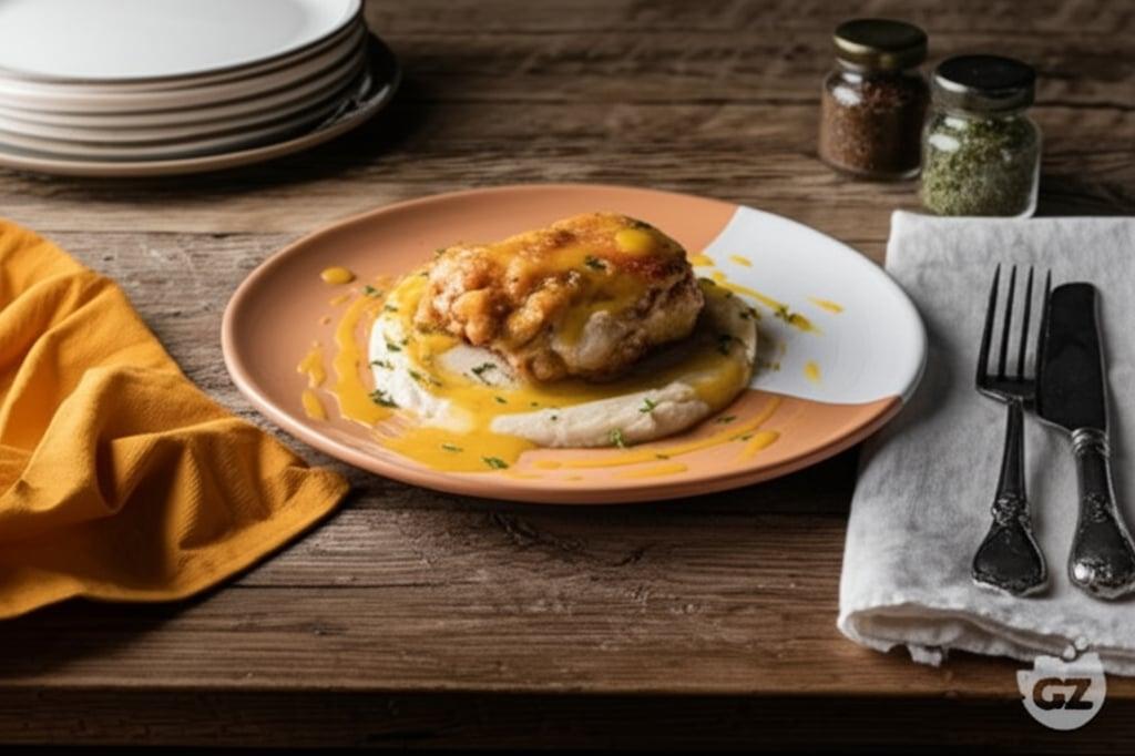 Chicken with cauliflower and mustard sauce