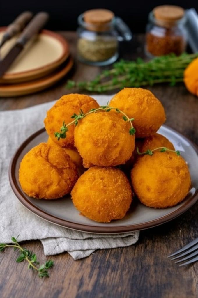 Rice Croquettes with Pumpkin and Stracchino Cheese