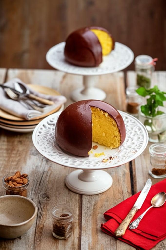 Dolce abruzzese con mandorle e cioccolato