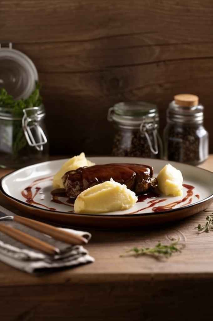 Beef fillet with red wine sauce