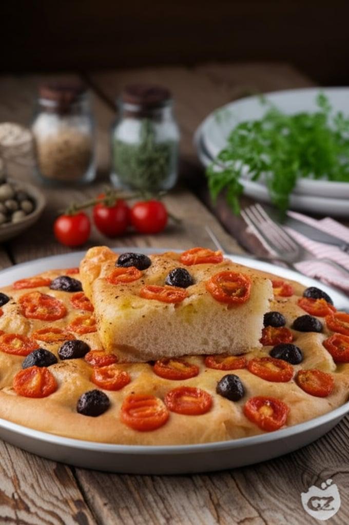 Focaccia pomodorini e olive con Bimby®