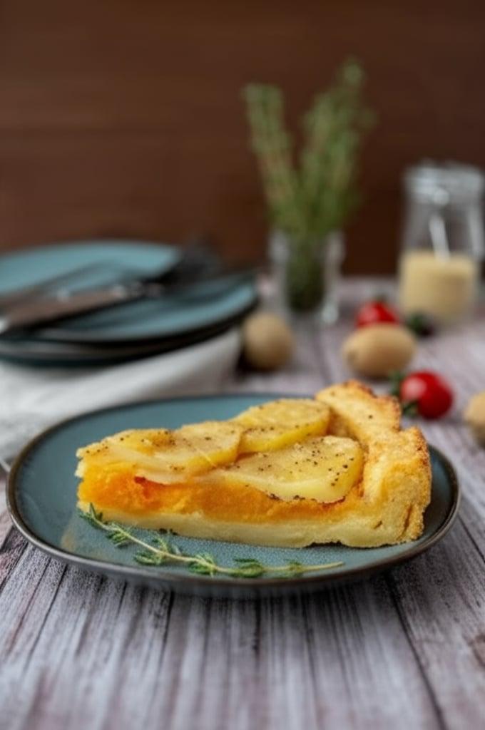 Gateau de patatas con calabaza y taleggio
