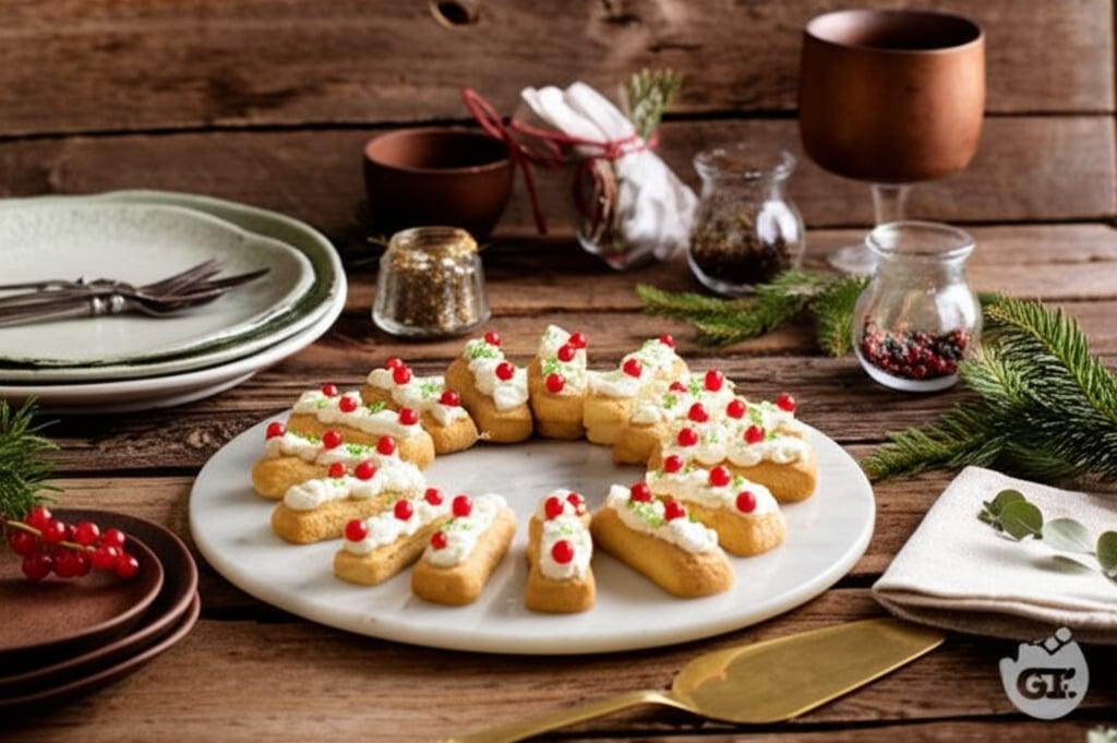 Sweet Christmas Wreath with Pavesini