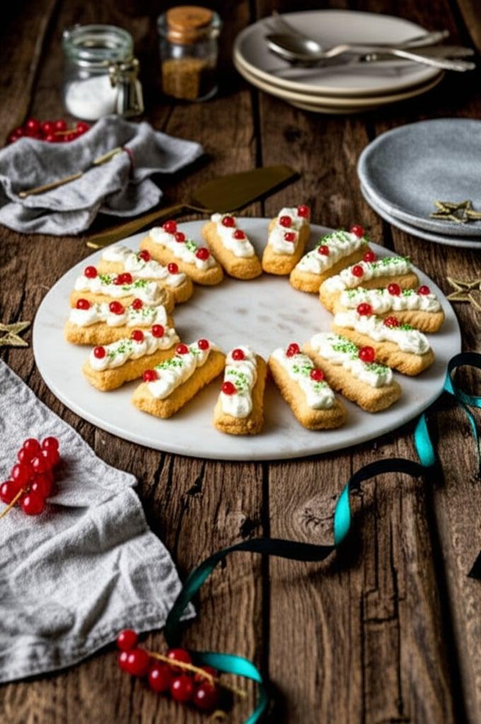 Sweet Christmas Wreath with Pavesini