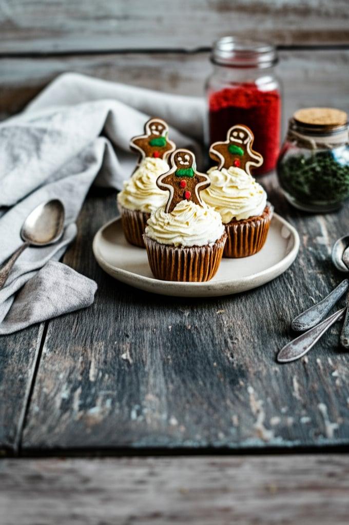 Cupcakes de jengibre con crema de mantequilla especiada
