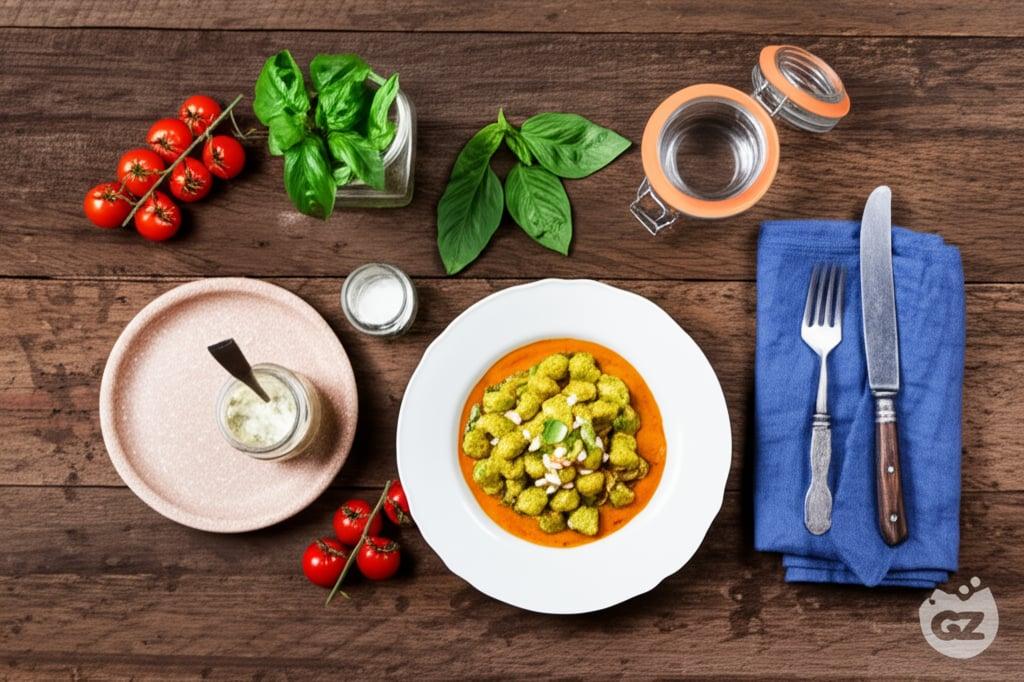 Vollkorn-Gnocchetti mit Pesto und Kirschtomaten