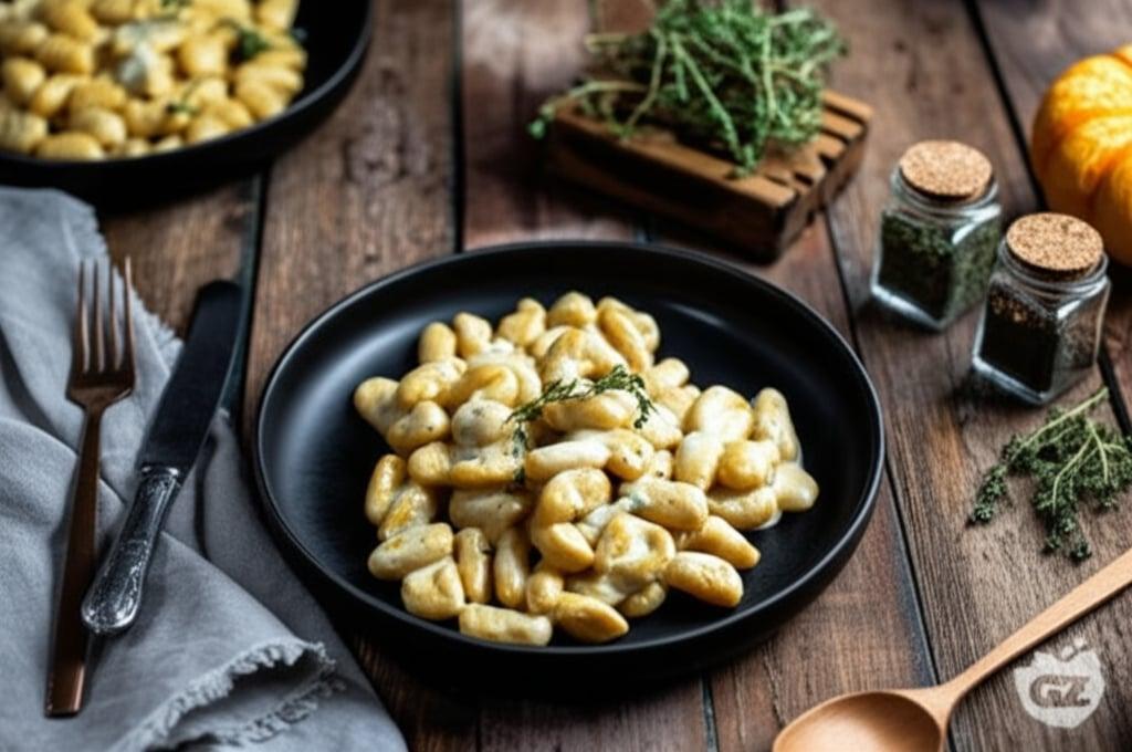 Gnocchi di zucca con crema di gorgonzola