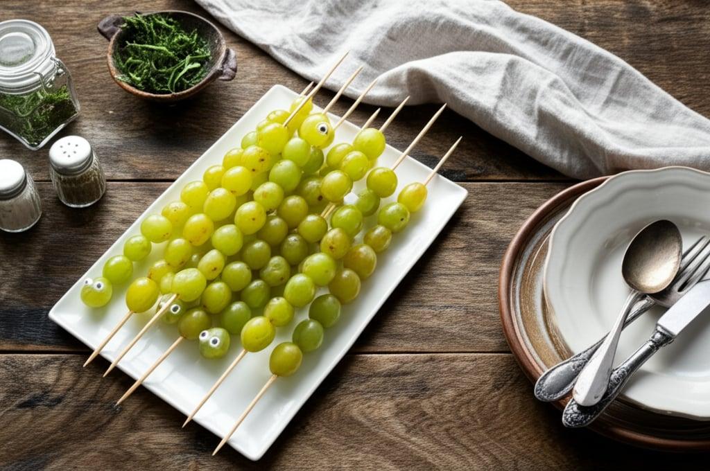 How To Make Green Grape Caterpillars