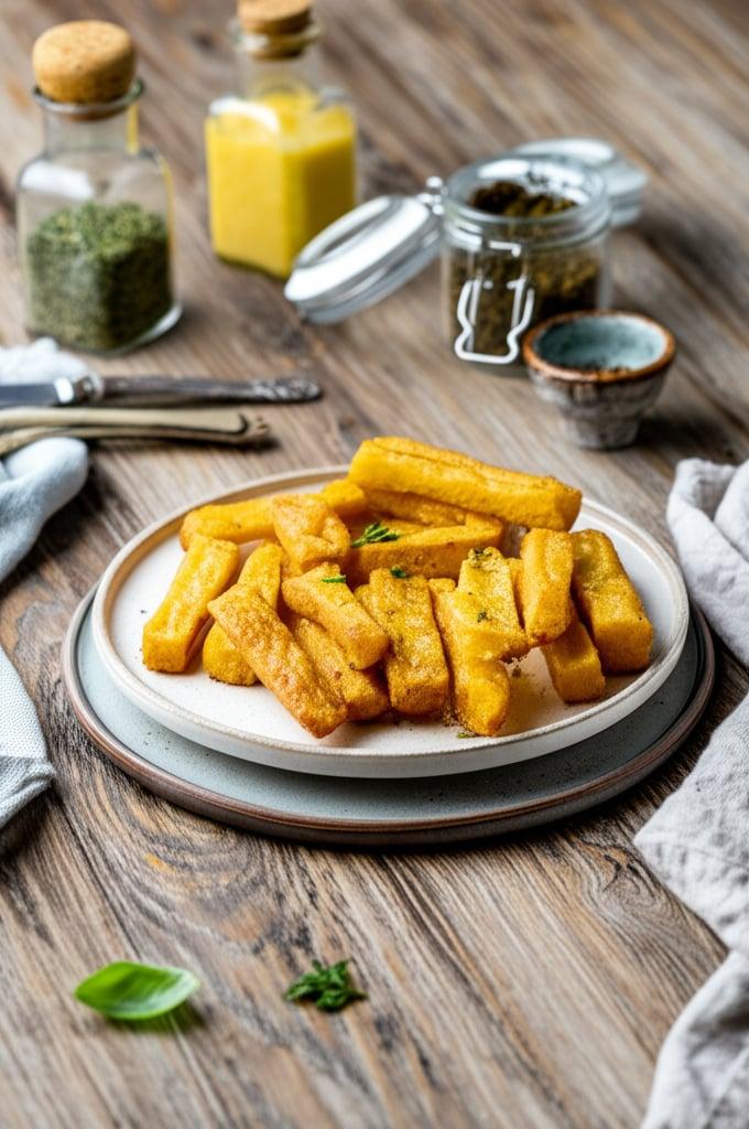 Cómo hacer papas fritas de polenta