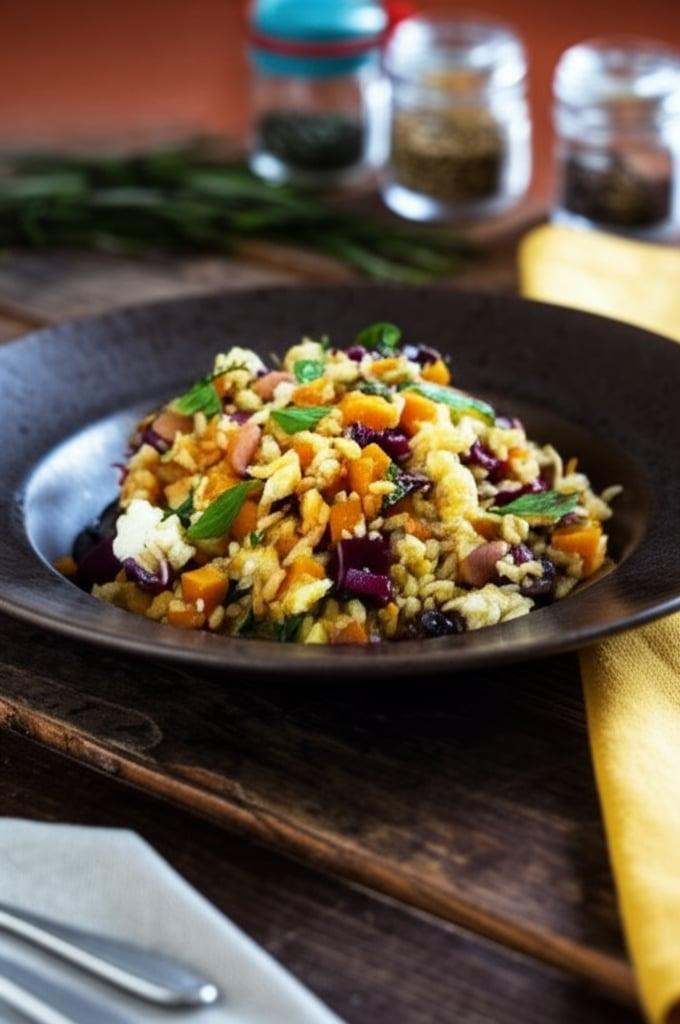 Salade de riz d'automne
