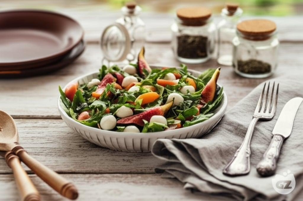 Summer Salad with Fruit and Mozzarella Balls