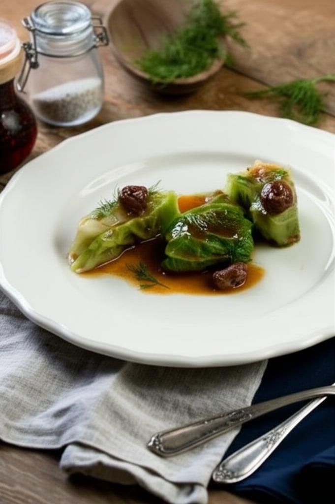 Involtini di verza ripieni di patate e alici