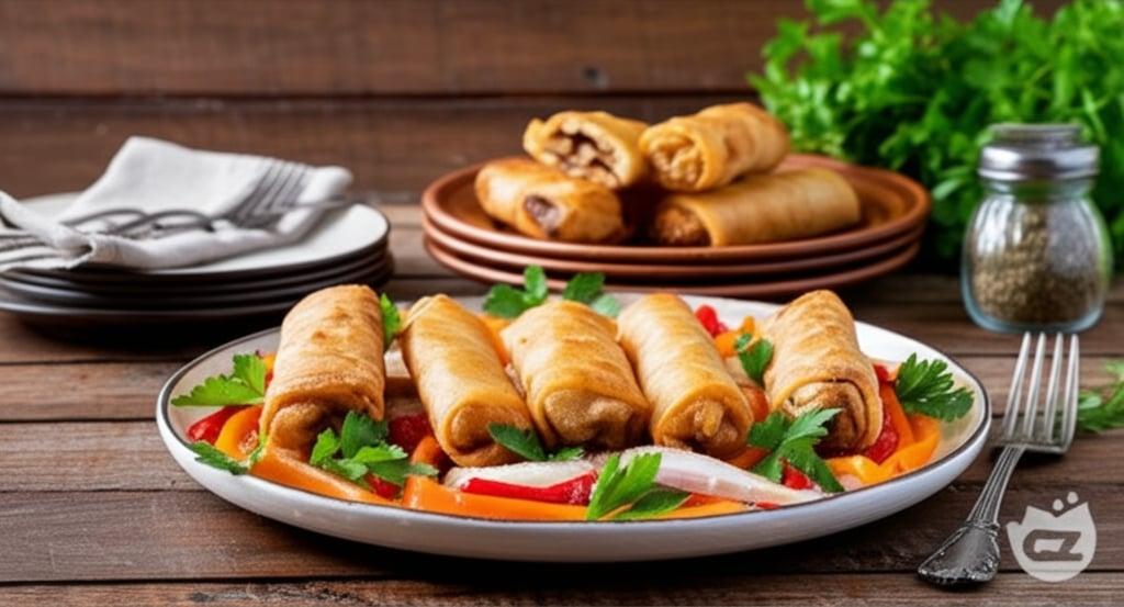 Chicken and Vegetable Spring Rolls