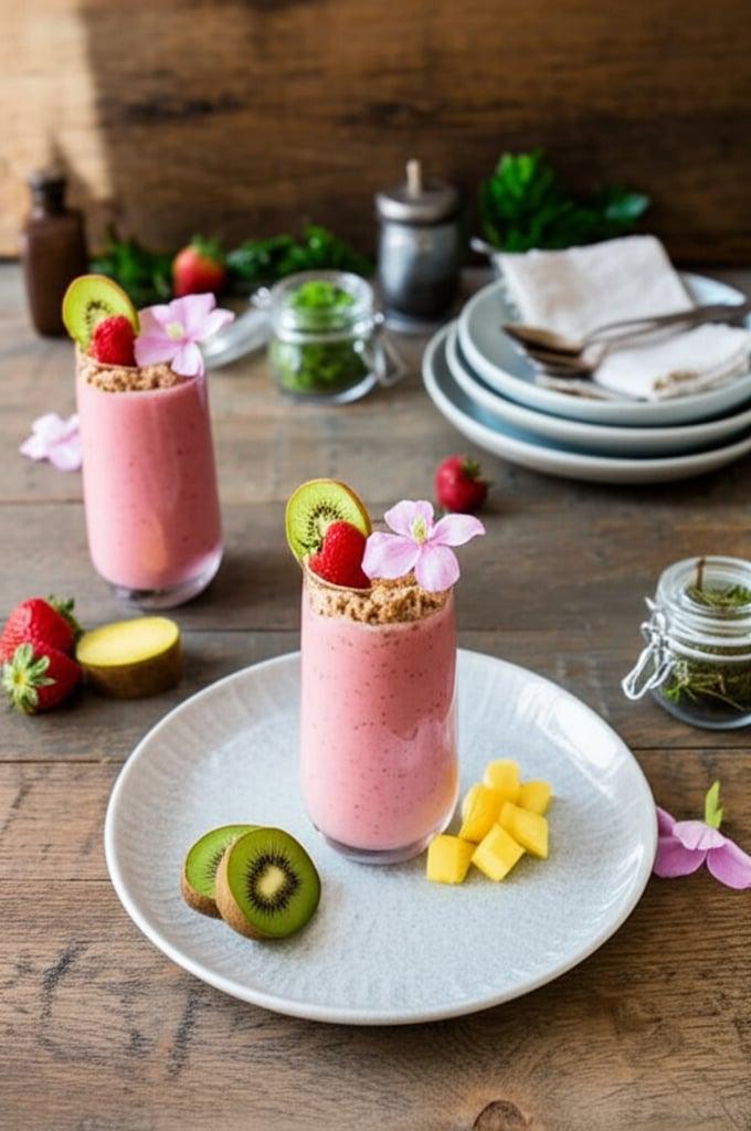 Kiwi, Mango and Pineapple Smoothie