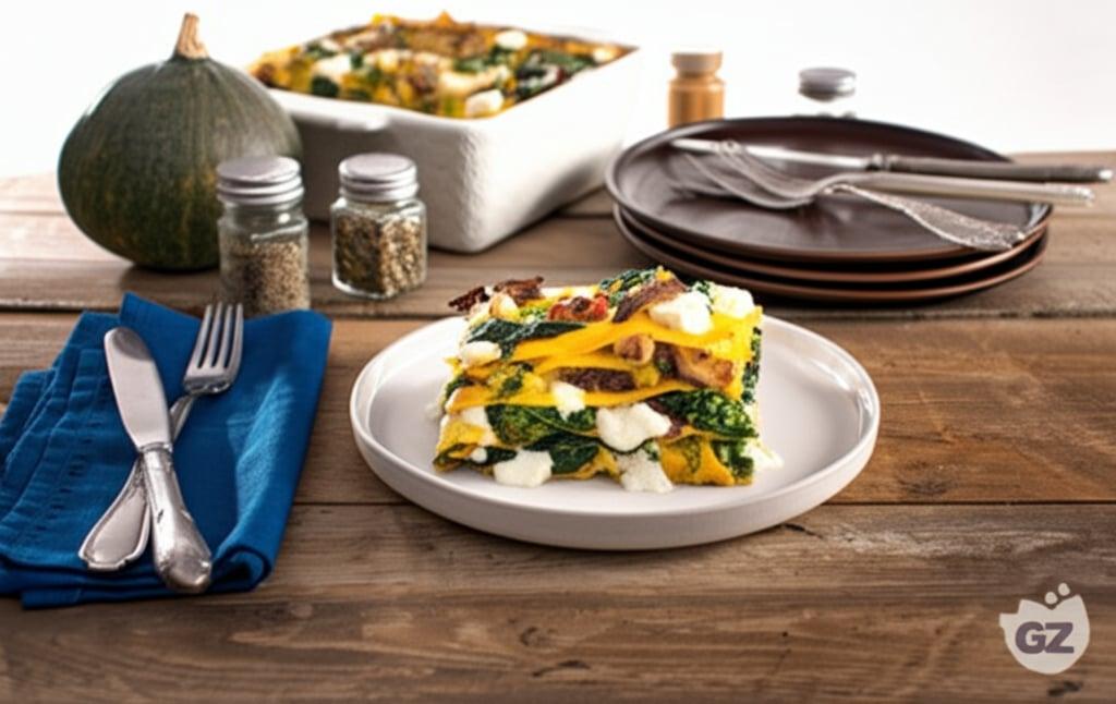 Lasagne with winter vegetables