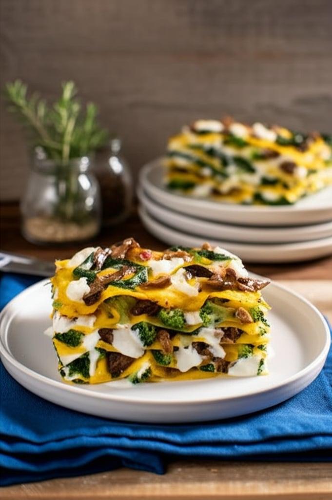 Lasagne with winter vegetables