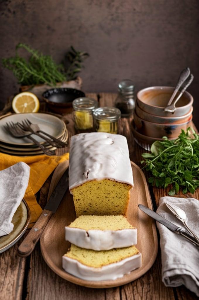 Pastel de limón y semillas de amapola