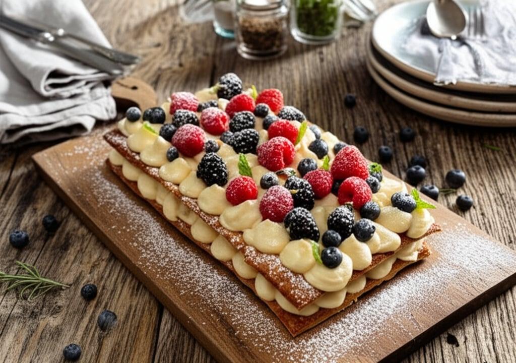 Millefoglie with berries