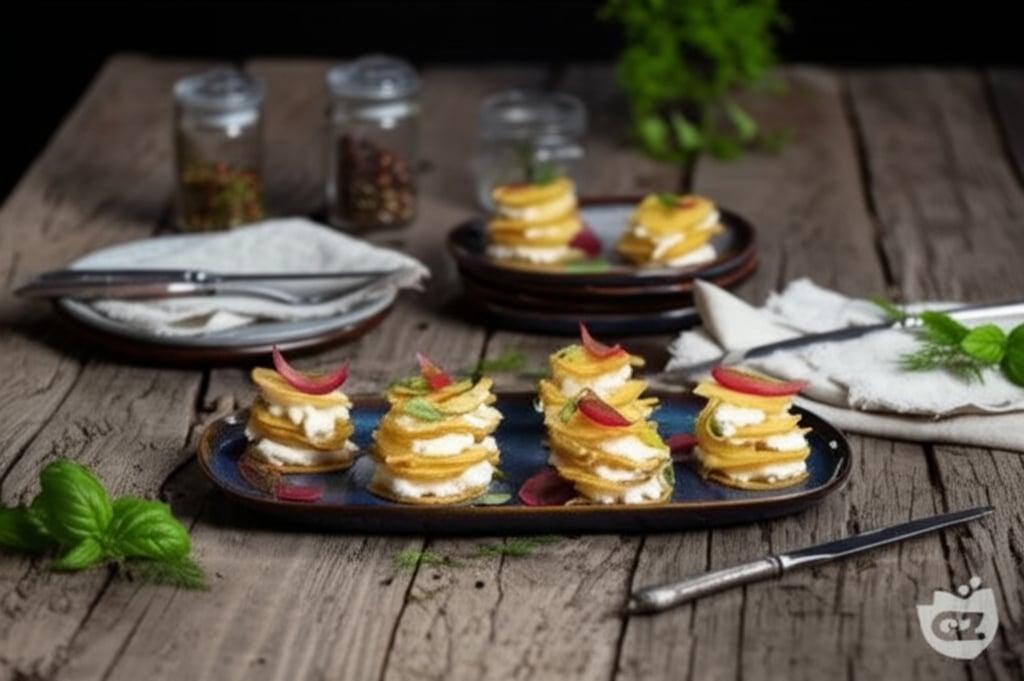 Potato and Cod Millefoglie