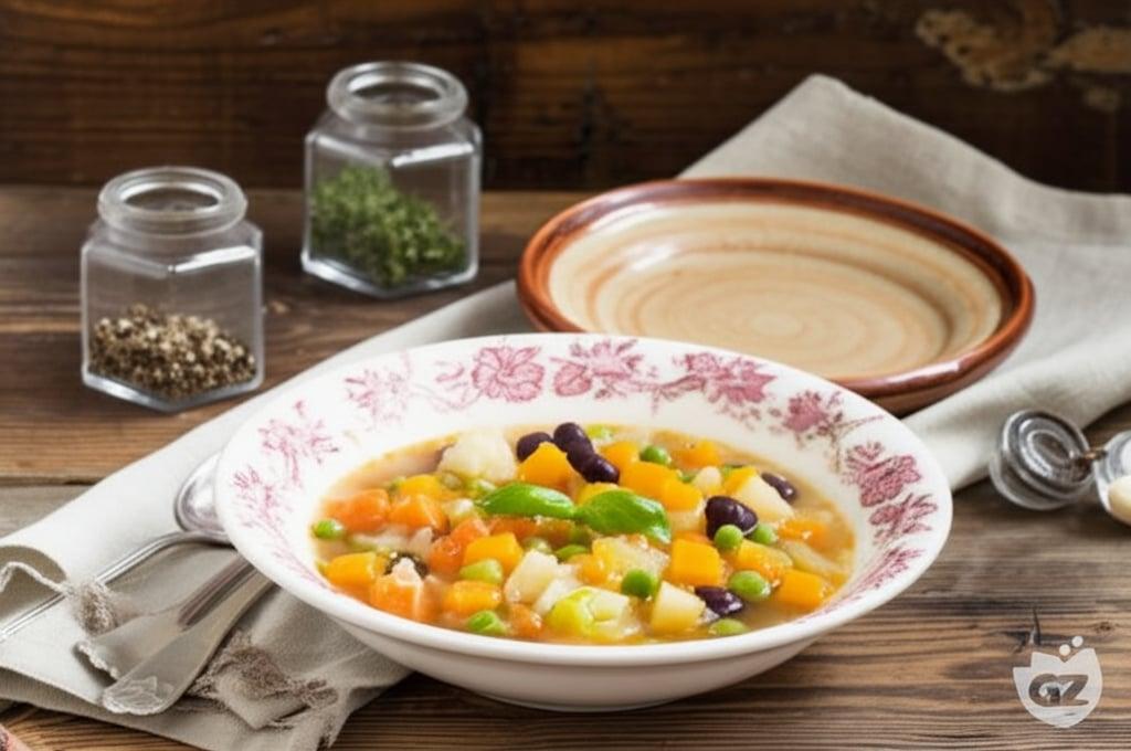 Minestrone di verdure al microonde