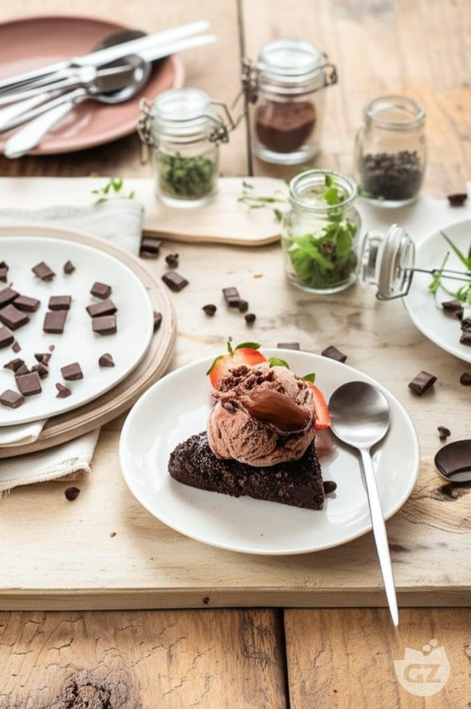 Nutella Ice Cream with Crumble Heart