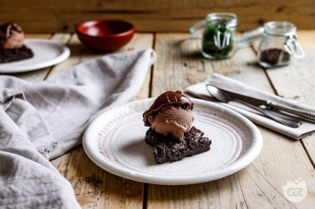 Nutella Ice Cream with Crumble Heart