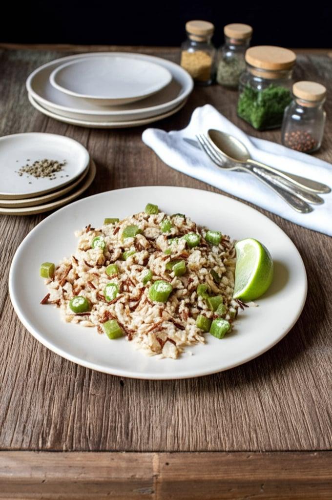 Okra Sausage Fried Rice - Sierra Leone Flavours