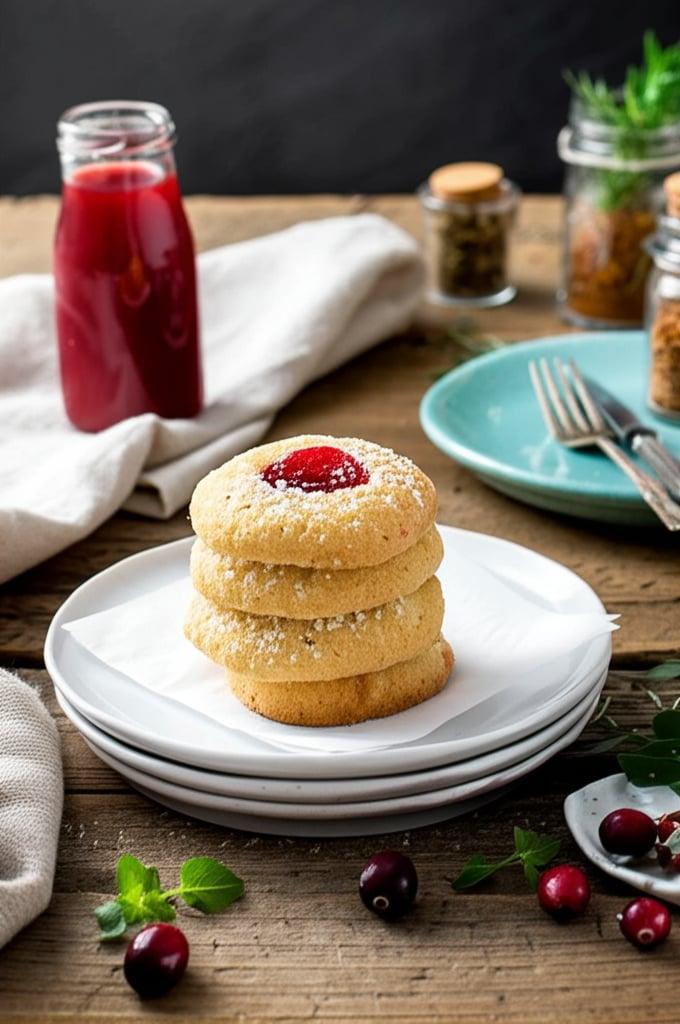 Orange and Cranberry Thumbprint Cookies
