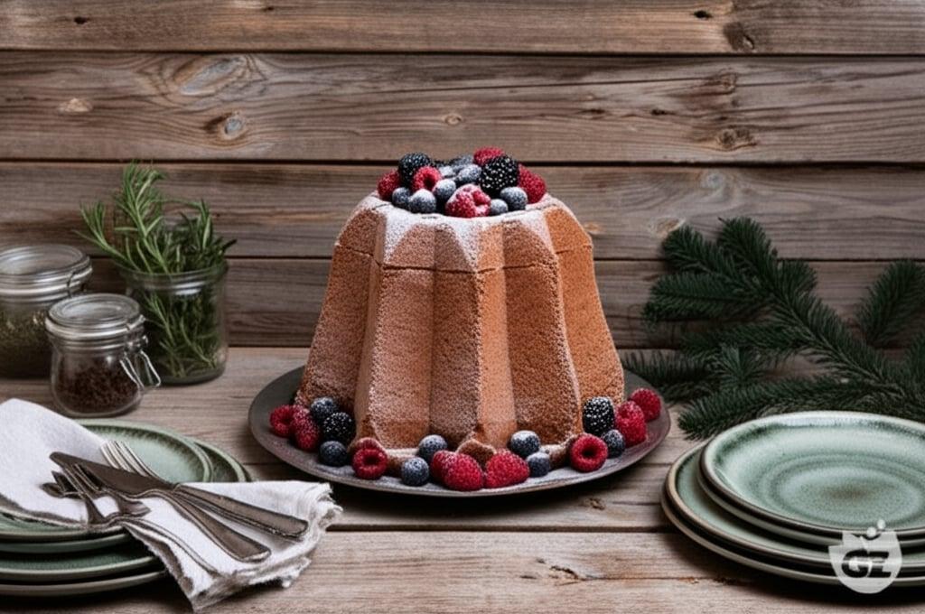 Pandoro filled with Nutella Gelato