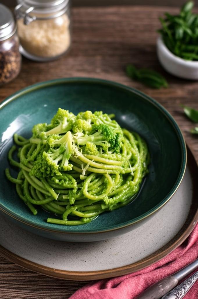 Pasta with Romanesco Broccoli and Spinach