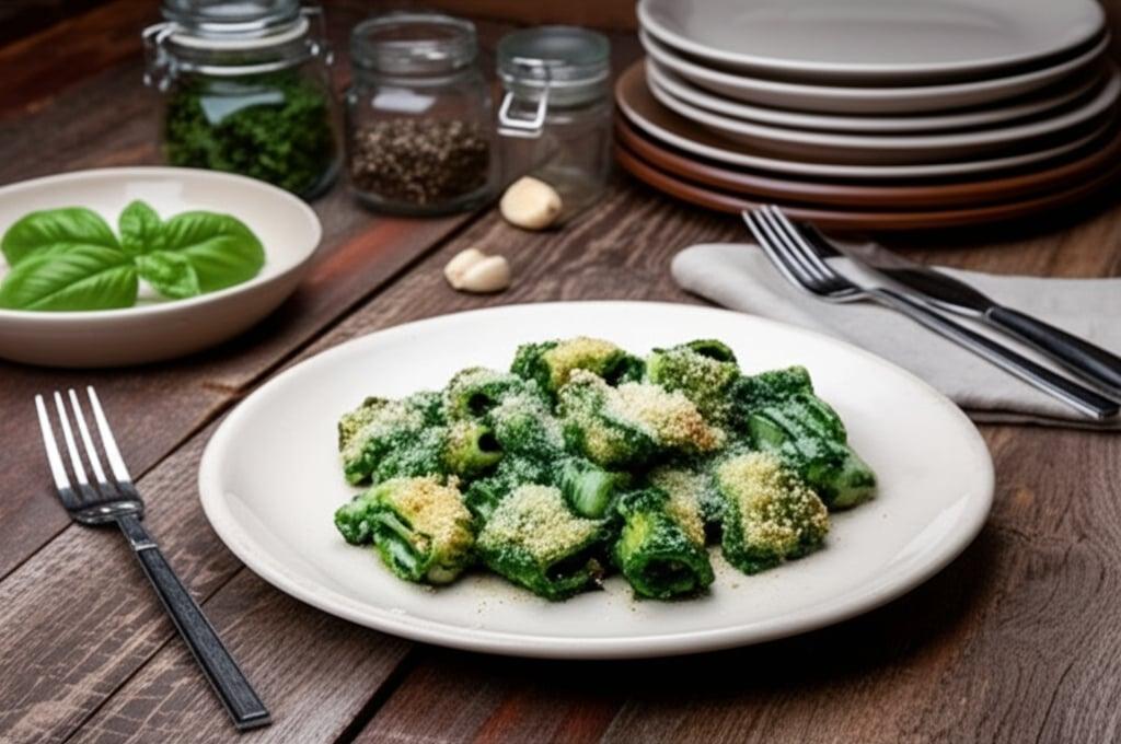 Pasta with spinach and taleggio