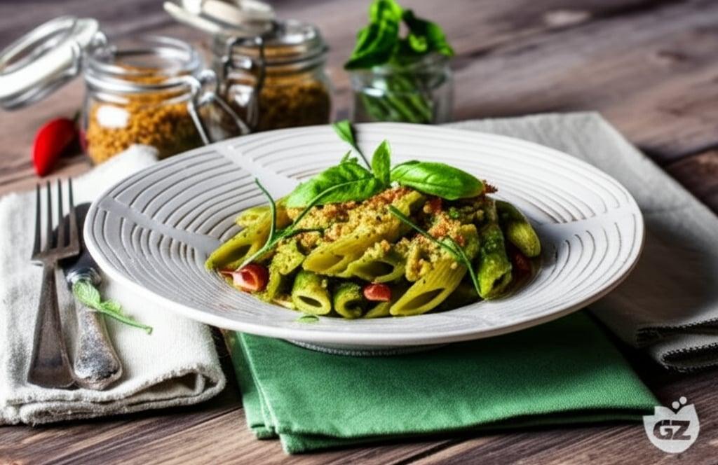 Penne con crema di cime di rapa e capocollo