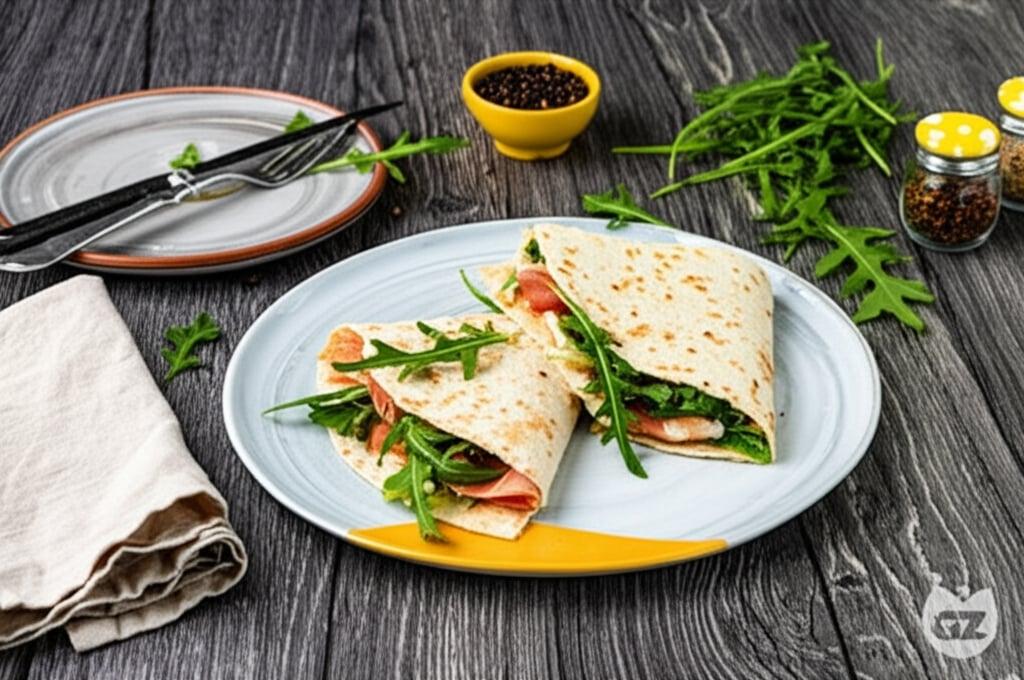 Tyrolean Piadina with Speck, Brie, and Chicory