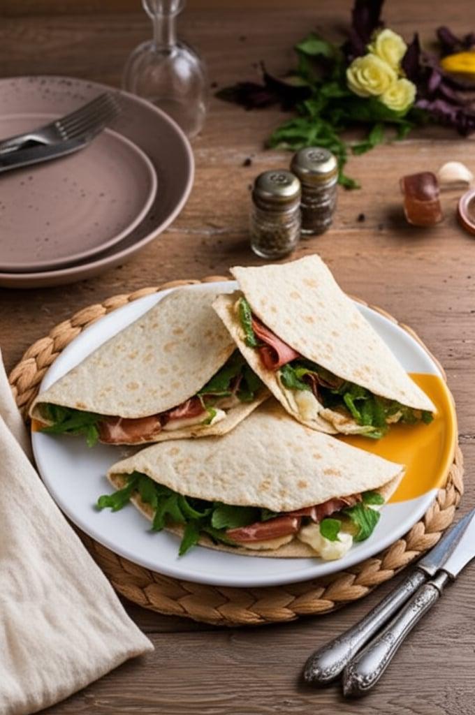 Tiroler Piadina mit Speck, Brie und Chicorée
