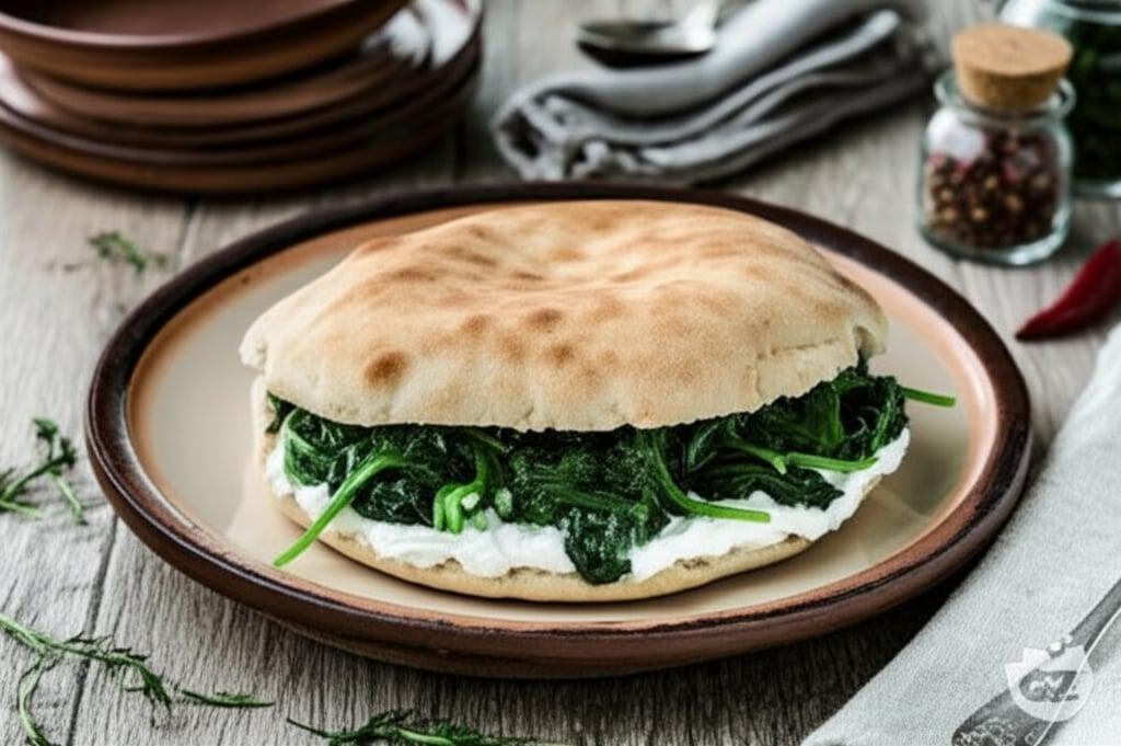 Puccia with cured ham, burrata and rapini