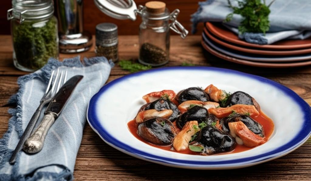 Ravioli al nero di seppia