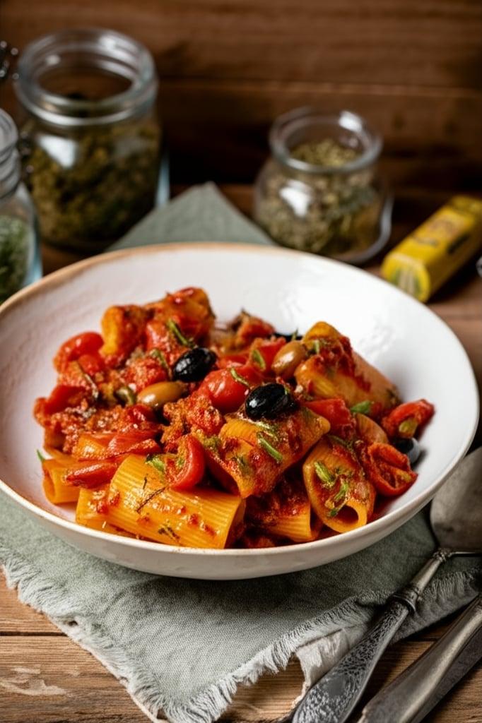 Rigatoni alla Puttanesca e Nduja