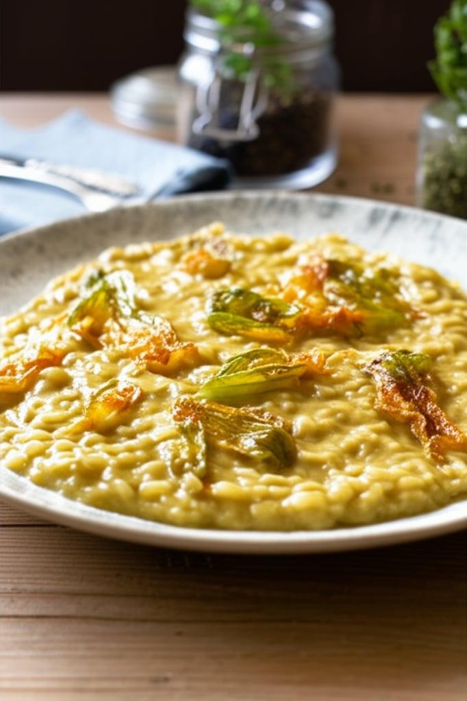 Risotto aux fleurs de courgettes