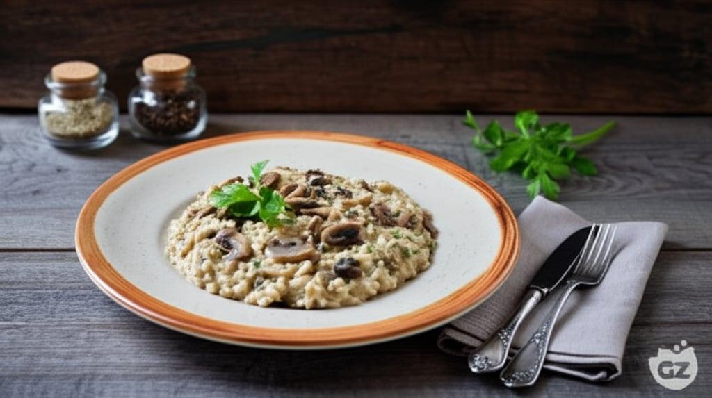 Risotto con funghi champignon e chiodini